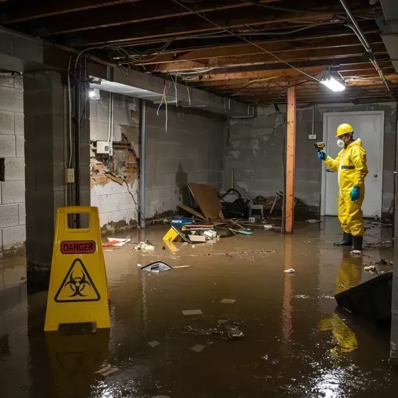 Flooded Basement Electrical Hazard in Rockport, TX Property